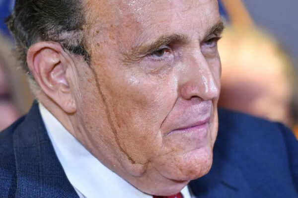 Rudy Giuliani leaking hair dye - dailyhumor.co.uk